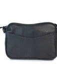 Black leather purse Emma Bag with zip closure and external pocket for easy access to essentials.