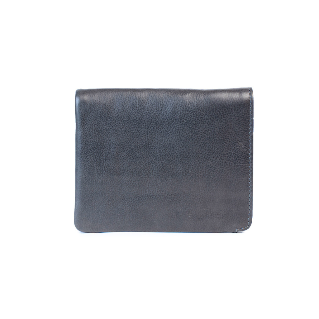 Taylor wallet in black, compact design for travel with slots for passport, cards, and coins, ideal for jetsetters.