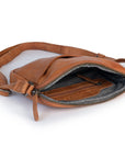 Emma Bag: Lightweight leather purse with internal zip pocket and external access for phone, perfect for any outing.